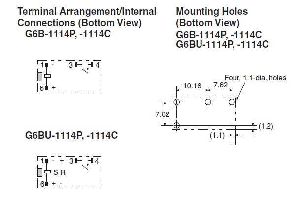 G6B-1114P-FD-US-DC24V bottom view
