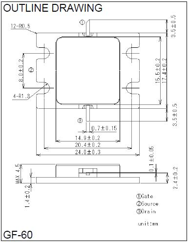 MGFC45B3436B outline drawing diagram