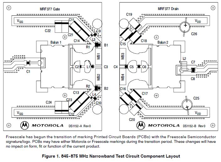 MRF377H Test Circuit diagram