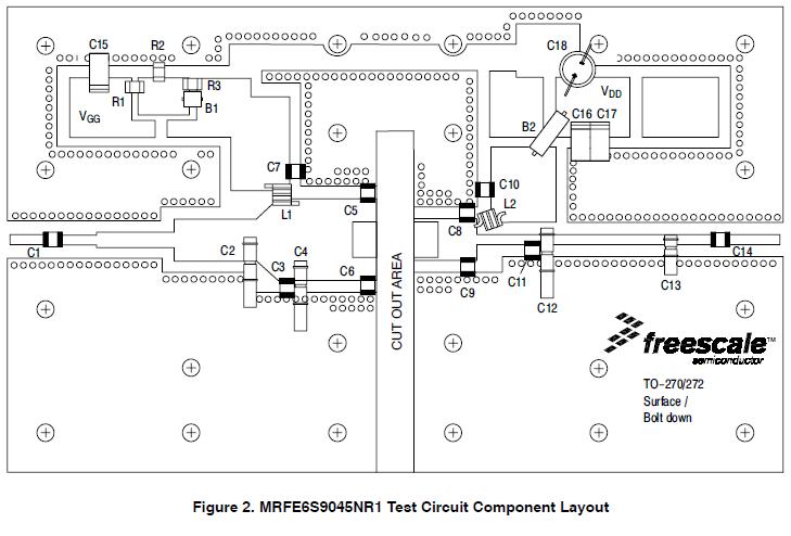 MRFE6S9045NR1 Test Circuit diagram