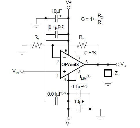 OPA548F/500 block diagram