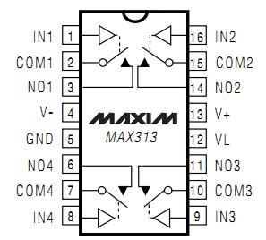 MAX313CSE functional diagram