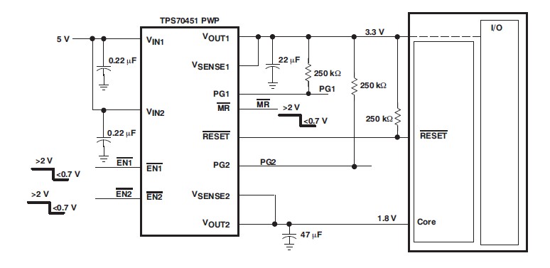 TPS70445PWPR logic diagram
