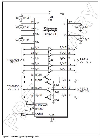 SP3238EEA typical operation circuit
