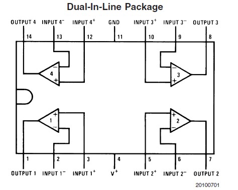 LM124J Connection Diagrams