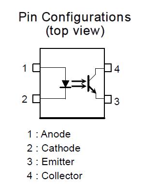 TLP785 pin configuration diagram