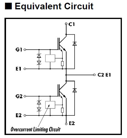 2MBI100N-060 Equivalent Circuit diagram