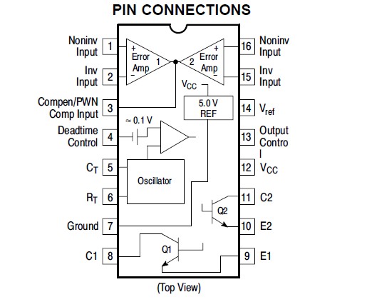 TL494IN pin connections