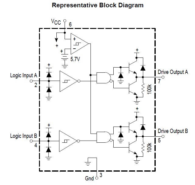MC34151P Representative Block Diagram