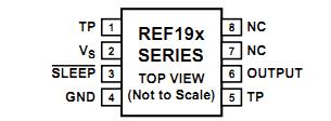 REF192ES pin configuration
