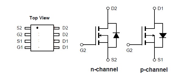 AO4606 simplified diagram