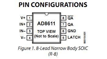 AD8611ARZ pin configuration