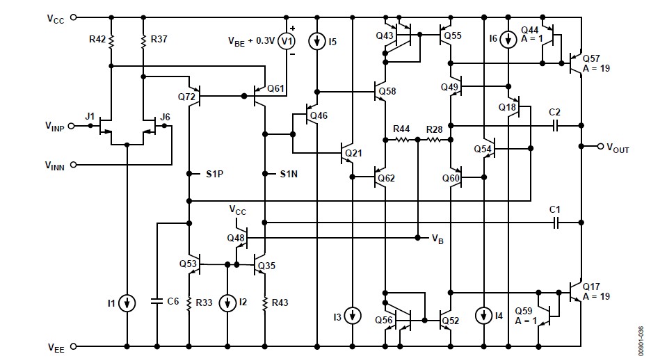 AD823AR Simplified Schematic