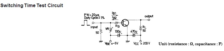 2SC4458 Switching Time Test Circuit