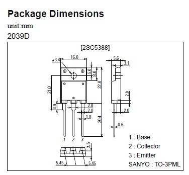 2SC5388 Package Dimensions