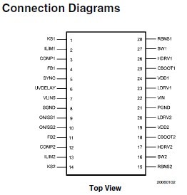 LM5642MTC Connection Diagrams