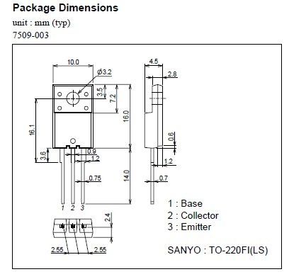 2SC6093 Package Dimensions