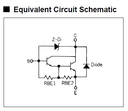 2SD1071 Equivalent Circuit Schematic