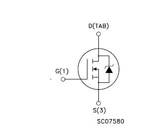 STP65NF06 Internal schematic diagram