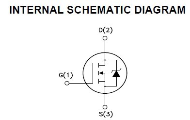 STP60NF06 INTERNAL SCHEMATIC DIAGRAM