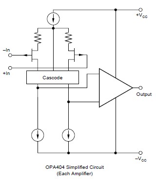 OPA404KU/1K Simplified Circuit