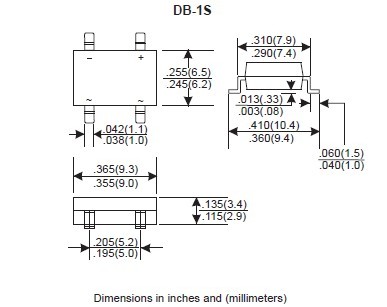 DB107S  Dimensions