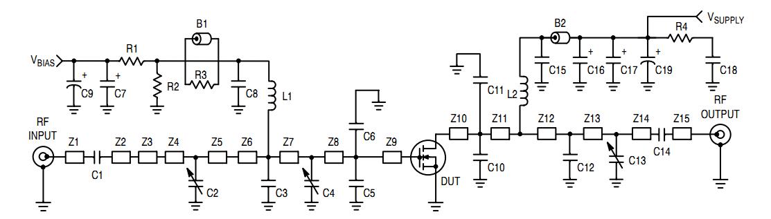 MRFE6S9060NR1 test circuit schematic