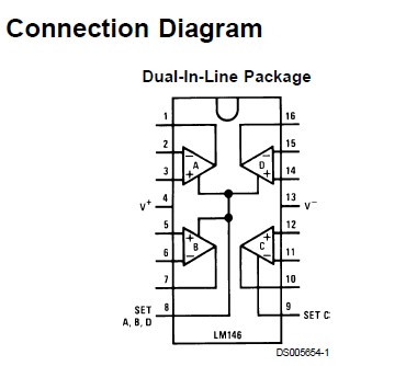 LM146J Connection Diagram