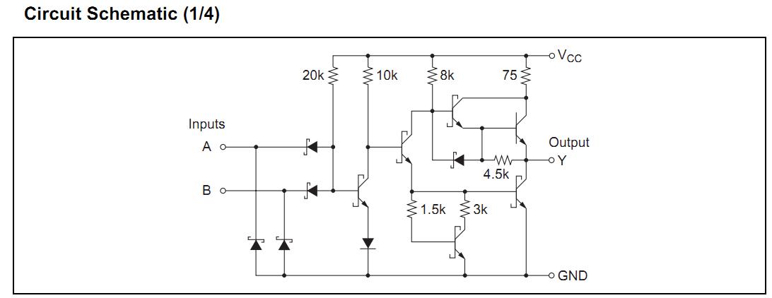 HD74LS08P circuit schematic