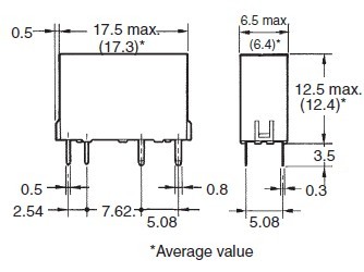 G6D-1A-ASI-DC24V Dimensions