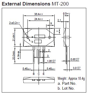 2SC3264 External Dimensions