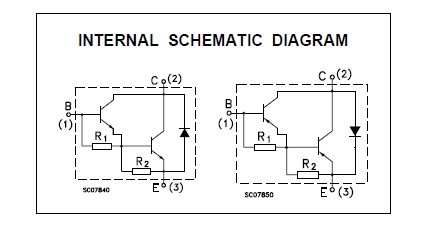 BDW84C INTERNAL SCHEMATIC DIAGRAM