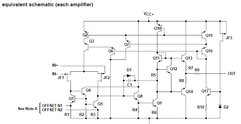TL052CDR equivalent schematic