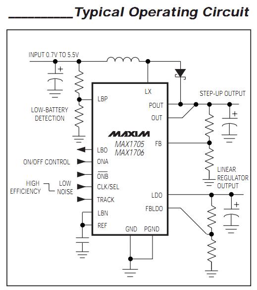 MAX1705EEE typical operating circuit