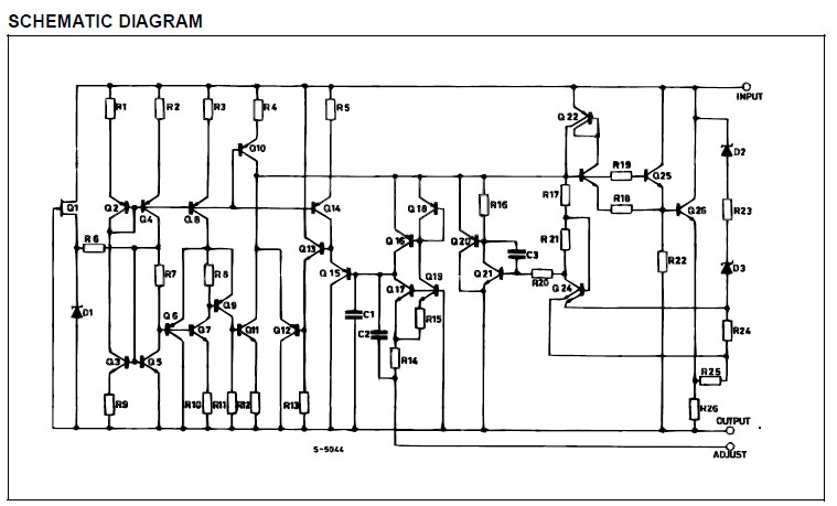 LM317LZ schematic diagram 