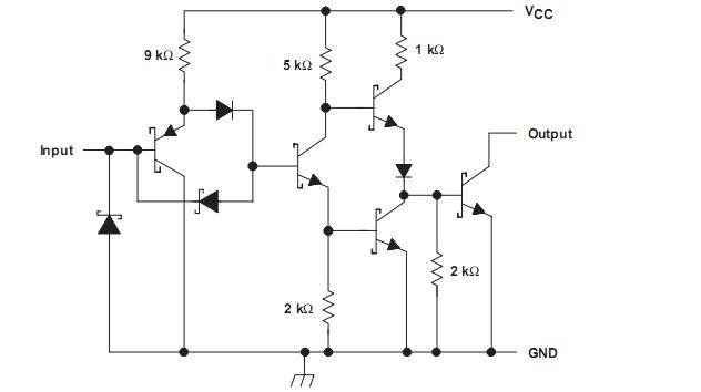 SN74LS07DRG4 circuit diagram