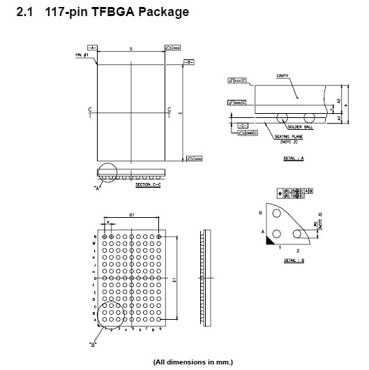 88E1111-B0-BAB-C000 117-pin TFBGA package