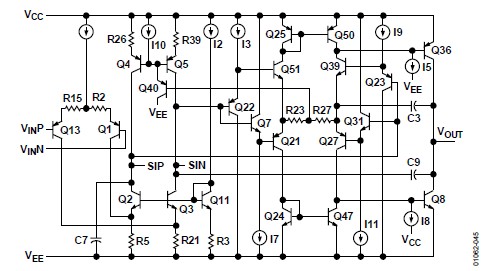 AD8052AR Simplified Schematic
