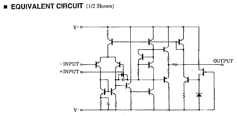 JRC4558D equivalent circuit diagram