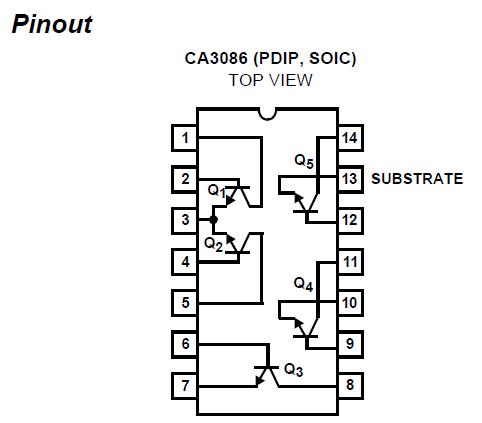 CA3086E pinout diagram