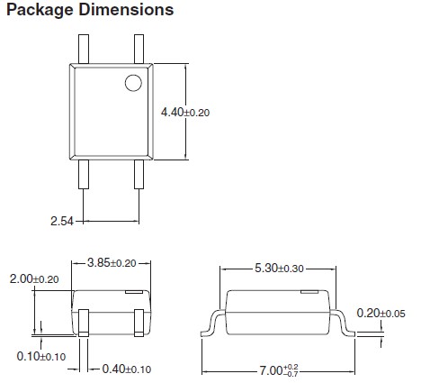 FODM121CR1V Package Dimensions