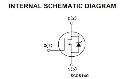 STQ1NC45R-AW internal schematic diagram