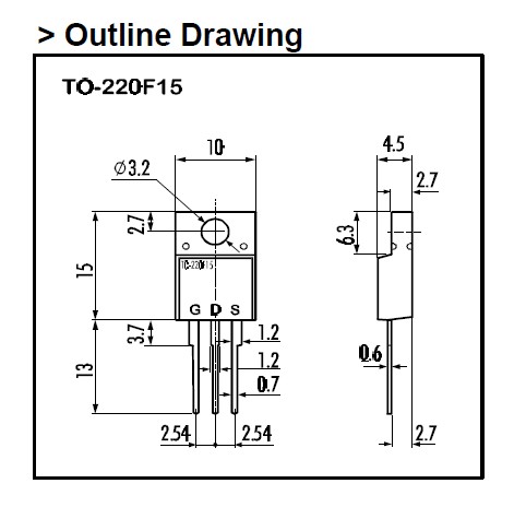 2SK2645 Outline Drawing