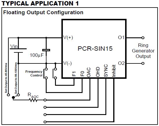 PCR-SIN15V48F00 typical application diagram