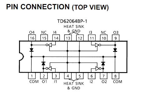 TD62064BPb pin configuration