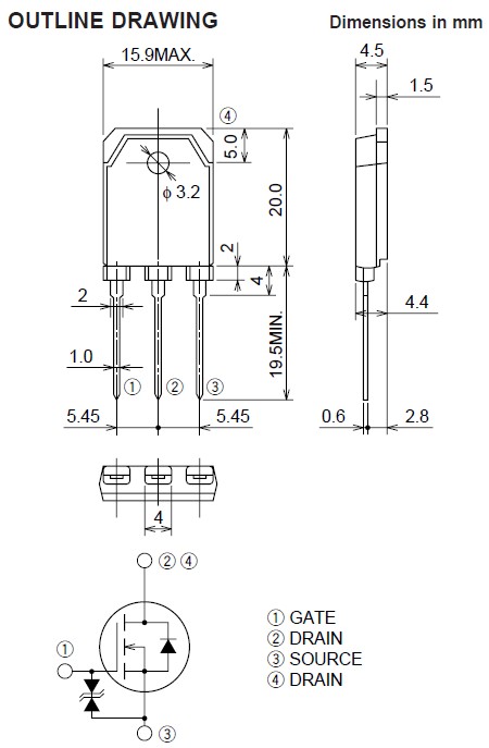 FS14SM-16A outline drawing