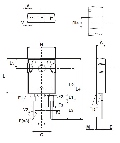 STPS30170CG Package diagram