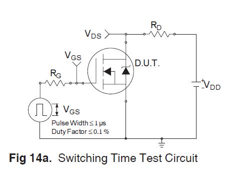 IRLR8729TRLPBF Switching Time Test Circuit diagram
