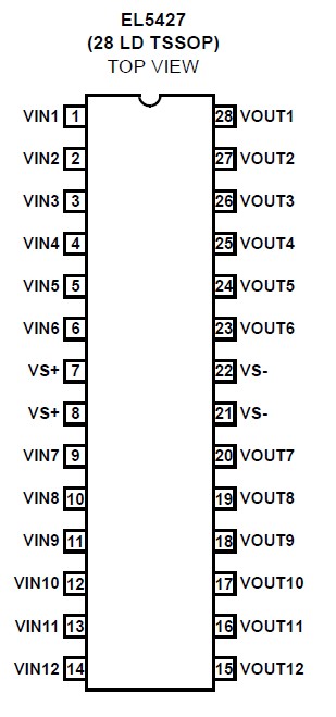 EL5427CLE block diagram