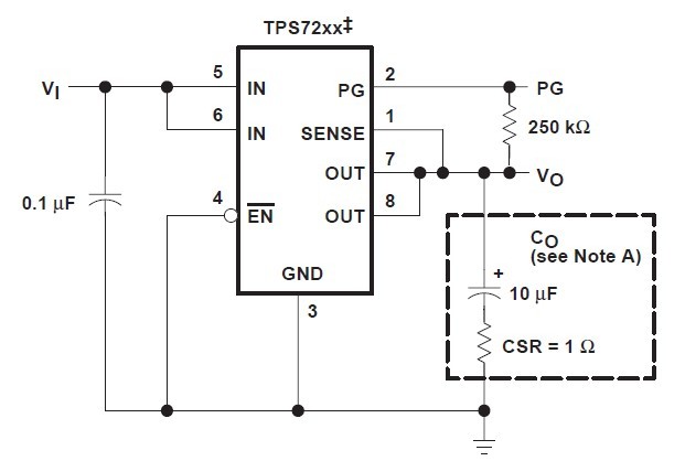 TPS7250QDR Typical Application Configuration